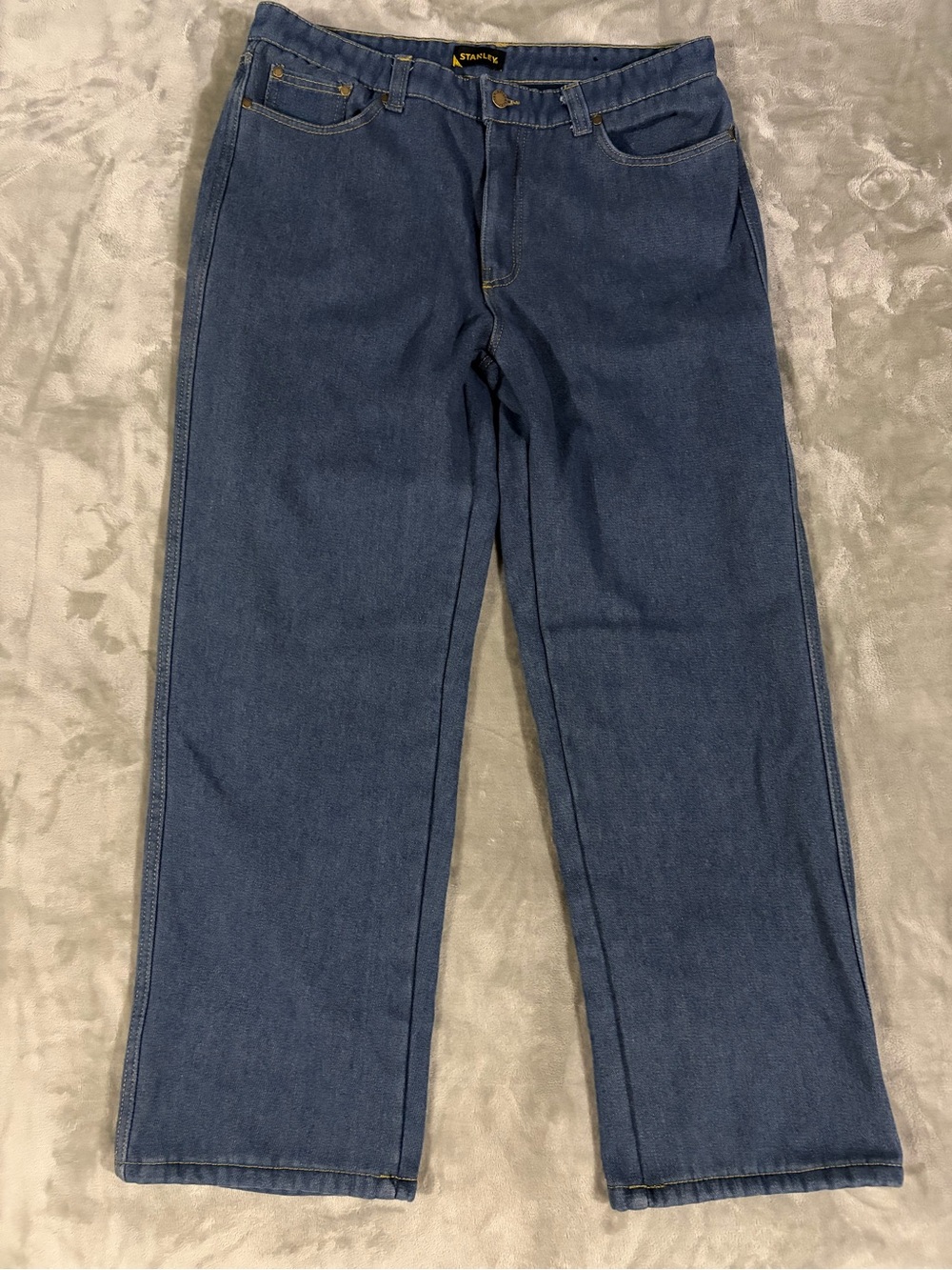 Stanley Men's Dark Blue Straight Jeans with lining